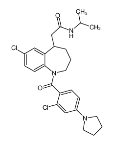 2-(7-chloro-1-(2-chloro-4-(pyrrolidin-1-yl)benzoyl)-2,3,4,5-tetrahydro-1H-benzo[b]azepin-5-yl)-N-isopropylacetamide CAS:192514-44-6 manufacturer & supplier