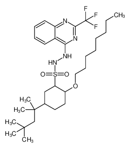 2-(octyloxy)-N'-(2-(trifluoromethyl)quinazolin-4-yl)-5-(2,4,4-trimethylpentan-2-yl)cyclohexane-1-sulfonohydrazide CAS:192515-23-4 manufacturer & supplier