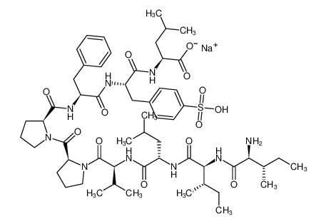 L-Leucine,L-isoleucyl-L-isoleucyl-L-leucyl-L-valyl-L-prolyl-L-prolyl-L-phenylalanyl-4-sulfo-L-phenylalanyl-, monosodium salt CAS:192516-84-0 manufacturer & supplier