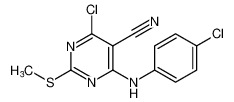 4-chloro-6-((4-chlorophenyl)amino)-2-(methylthio)pyrimidine-5-carbonitrile CAS:192519-72-5 manufacturer & supplier