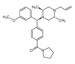 (4-((S)-((2S,5R)-4-allyl-2,5-dimethylpiperazin-1-yl)(3-methoxyphenyl)methyl)phenyl)(pyrrolidin-1-yl)methanone CAS:192520-83-5 manufacturer & supplier