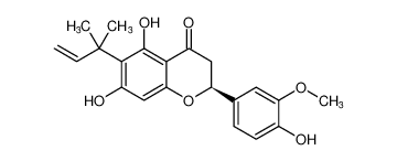 (S)-5,7-dihydroxy-2-(4-hydroxy-3-methoxyphenyl)-6-(2-methylbut-3-en-2-yl)chroman-4-one CAS:192572-95-5 manufacturer & supplier