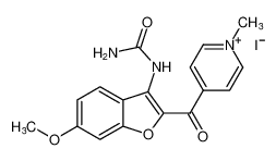 4-(6-methoxy-3-ureidobenzofuran-2-carbonyl)-1-methylpyridin-1-ium iodide CAS:192574-53-1 manufacturer & supplier