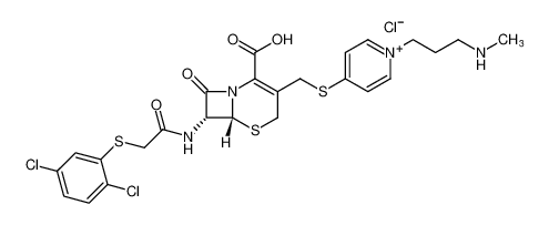 4-((((6R,7R)-2-carboxy-7-(2-((2,5-dichlorophenyl)thio)acetamido)-8-oxo-5-thia-1-azabicyclo[4.2.0]oct-2-en-3-yl)methyl)thio)-1-(3-(methylamino)propyl)pyridin-1-ium chloride CAS:192576-91-3 manufacturer & supplier