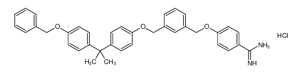 Benzenecarboximidamide,4-[[3-[[4-[1-methyl-1-[4-(phenylmethoxy)phenyl]ethyl]phenoxy]methyl]phenyl]methoxy]-, monohydrochloride CAS:192581-26-3 manufacturer & supplier