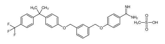 4-((3-((4-(2-(4-(trifluoromethyl)phenyl)propan-2-yl)phenoxy)methyl)benzyl)oxy)benzimidamide methanesulfonate CAS:192581-62-7 manufacturer & supplier