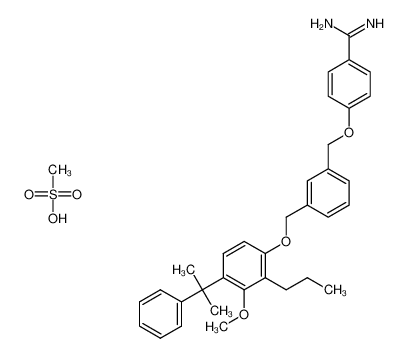 4-((3-((3-methoxy-4-(2-phenylpropan-2-yl)-2-propylphenoxy)methyl)benzyl)oxy)benzimidamide methanesulfonate CAS:192581-73-0 manufacturer & supplier