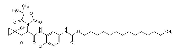 tetradecyl (4-chloro-3-(2-(5,5-dimethyl-2,4-dioxooxazolidin-3-yl)-3-(1-methylcyclopropyl)-3-oxopropanamido)phenyl)carbamate CAS:192632-42-1 manufacturer & supplier