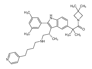 (S)-1-(3,3-dimethylazetidin-1-yl)-2-(2-(3,5-dimethylphenyl)-3-(1-((4-(pyridin-4-yl)butyl)amino)propan-2-yl)-1H-indol-5-yl)-2-methylpropan-1-one CAS:192644-56-7 manufacturer & supplier