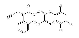 methyl prop-2-yn-1-yl(2-(((5,6,8-trichloro-2H-benzo[b][1,4]oxazin-3-yl)thio)methyl)phenyl)carbamate CAS:192647-27-1 manufacturer & supplier