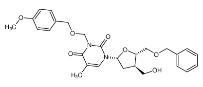 1-((2R,4R,5S)-5-((benzyloxy)methyl)-4-(hydroxymethyl)tetrahydrofuran-2-yl)-3-(((4-methoxybenzyl)oxy)methyl)-5-methylpyrimidine-2,4(1H,3H)-dione CAS:192652-89-4 manufacturer & supplier