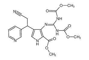 methyl-3-(N,N'-bis-carbomethoxyguanidinyl)-4-[2-cyano-1-(3-pyridyl)ethyl]-1H-pyrrole-2-carboxylate CAS:192653-58-0 manufacturer & supplier