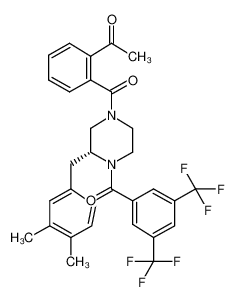 (2R)-4-(2-acetylbenzoyl)-1-[3,5-bis(trifluoromethyl)benzoyl]-2-(3,4-dimethylbenzyl)piperazine CAS:192659-66-8 manufacturer & supplier