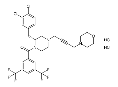 (R)-(3,5-bis(trifluoromethyl)phenyl)(2-(3,4-dichlorobenzyl)-4-(4-morpholinobut-2-yn-1-yl)piperazin-1-yl)methanone dihydrochloride CAS:192659-94-2 manufacturer & supplier