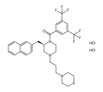 (R)-(3,5-bis(trifluoromethyl)phenyl)(2-(naphthalen-2-ylmethyl)-4-(3-thiomorpholinopropyl)piperazin-1-yl)methanone dihydrochloride CAS:192660-09-6 manufacturer & supplier