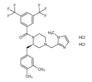 (R)-(3,5-bis(trifluoromethyl)phenyl)(2-(3,4-dimethylbenzyl)-4-((1-methyl-1H-imidazol-2-yl)methyl)piperazin-1-yl)methanone dihydrochloride CAS:192660-28-9 manufacturer & supplier