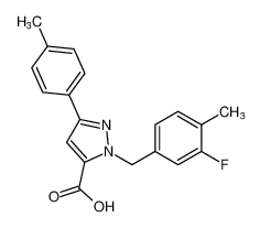 1-(3-fluoro-4-methylbenzyl)-3-(p-tolyl)-1H-pyrazole-5-carboxylic acid CAS:192701-81-8 manufacturer & supplier