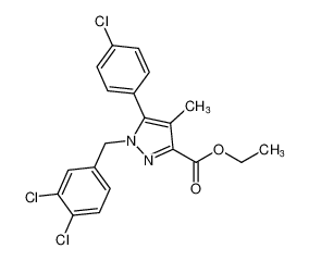 ethyl 5-(4-chlorophenyl)-1-(3,4-dichlorobenzyl)-4-methyl-1H-pyrazole-3-carboxylate CAS:192702-57-1 manufacturer & supplier