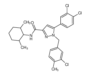 1-(3-chloro-4-methylbenzyl)-5-(3,4-dichlorophenyl)-N-(2,6-dimethylcyclohexyl)-1H-pyrazole-3-carboxamide CAS:192703-29-0 manufacturer & supplier