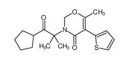 3-(1-cyclopentyl-2-methyl-1-oxopropan-2-yl)-6-methyl-5-(thiophen-2-yl)-2,3-dihydro-4H-1,3-oxazin-4-one CAS:192713-68-1 manufacturer & supplier