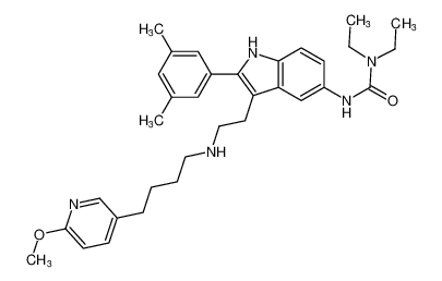 3-(2-(3,5-dimethylphenyl)-3-(2-((4-(6-methoxypyridin-3-yl)butyl)amino)ethyl)-1H-indol-5-yl)-1,1-diethylurea CAS:192714-92-4 manufacturer & supplier