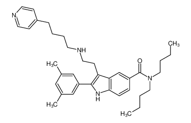 1H-Indole-5-carboxamide,N,N-dibutyl-2-(3,5-dimethylphenyl)-3-[2-[[4-(4-pyridinyl)butyl]amino]ethyl]- CAS:192715-32-5 manufacturer & supplier