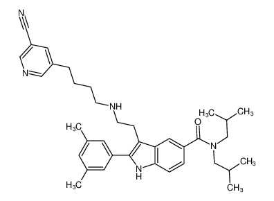 3-(2-((4-(5-cyanopyridin-3-yl)butyl)amino)ethyl)-2-(3,5-dimethylphenyl)-N,N-diisobutyl-1H-indole-5-carboxamide CAS:192716-72-6 manufacturer & supplier