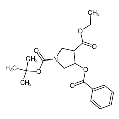 4-benzoyloxy-pyrrolidine-1,3-dicarboxylic acid 1-tert.-butylester 3-ethylester CAS:192767-45-6 manufacturer & supplier