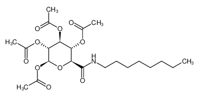 (2S,3R,4S,5S,6S)-6-(octylcarbamoyl)tetrahydro-2H-pyran-2,3,4,5-tetrayl tetraacetate CAS:192769-17-8 manufacturer & supplier