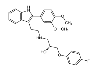 (S)-1-((2-(2-(3,4-dimethoxyphenyl)-1H-indol-3-yl)ethyl)amino)-3-(4-fluorophenoxy)propan-2-ol CAS:192770-88-0 manufacturer & supplier