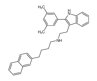 N-(2-(2-(3,5-dimethylphenyl)-1H-indol-3-yl)ethyl)-4-(naphthalen-2-yl)butan-1-amine CAS:192772-40-0 manufacturer & supplier