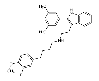 N-(2-(2-(3,5-dimethylphenyl)-1H-indol-3-yl)ethyl)-4-(3-fluoro-4-methoxyphenyl)butan-1-amine CAS:192772-55-7 manufacturer & supplier