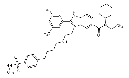 N-cyclohexyl-2-(3,5-dimethylphenyl)-N-ethyl-3-(2-((4-(4-(N-methylsulfamoyl)phenyl)butyl)amino)ethyl)-1H-indole-5-carboxamide CAS:192773-56-1 manufacturer & supplier