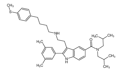 1H-Indole-5-carboxamide,2-(3,5-dimethylphenyl)-N,N-bis(2-methylpropyl)-3-[2-[[4-[4-(methylthio)phenyl]butyl]amino]ethyl]- CAS:192773-63-0 manufacturer & supplier