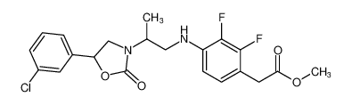 methyl 2-(4-((2-(5-(3-chlorophenyl)-2-oxooxazolidin-3-yl)propyl)amino)-2,3-difluorophenyl)acetate CAS:192775-42-1 manufacturer & supplier