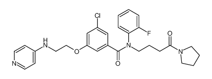 3-chloro-N-(2-fluorophenyl)-N-(4-oxo-4-(pyrrolidin-1-yl)butyl)-5-(2-(pyridin-4-ylamino)ethoxy)benzamide CAS:192806-29-4 manufacturer & supplier