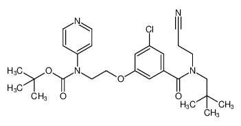 tert-butyl (2-(3-chloro-5-((2-cyanoethyl)(neopentyl)carbamoyl)phenoxy)ethyl)(pyridin-4-yl)carbamate CAS:192810-89-2 manufacturer & supplier