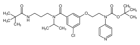 tert-butyl (2-(3-chloro-5-(isopropyl(3-pivalamidopropyl)carbamoyl)phenoxy)ethyl)(pyridin-4-yl)carbamate CAS:192811-07-7 manufacturer & supplier