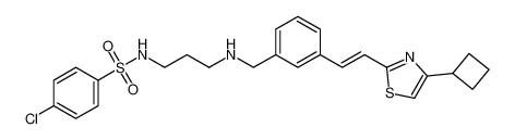 (E)-4-chloro-N-(3-((3-(2-(4-cyclobutylthiazol-2-yl)vinyl)benzyl)amino)propyl)benzenesulfonamide CAS:192812-34-3 manufacturer & supplier