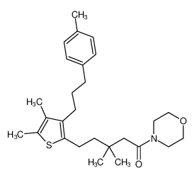 5-(4,5-dimethyl-3-(3-(p-tolyl)propyl)thiophen-2-yl)-3,3-dimethyl-1-morpholinopentan-1-one CAS:192812-37-6 manufacturer & supplier