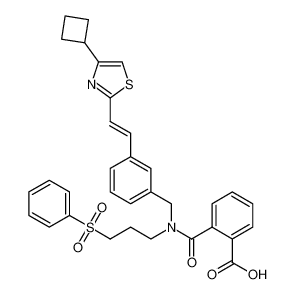 Benzoic acid,2-[[[[3-[2-(4-cyclobutyl-2-thiazolyl)ethenyl]phenyl]methyl][3-(phenylsulfonyl)propyl]amino]carbonyl]-, (E)- CAS:192814-50-9 manufacturer & supplier