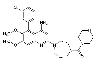 (4-(4-amino-5-(3-chlorophenyl)-6,7-dimethoxyquinolin-2-yl)-1,4-diazepan-1-yl)(morpholino)methanone CAS:192868-60-3 manufacturer & supplier