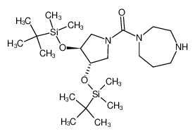 1-{1-(3S,4S-Bis(t-butyldimethylsilyloxy)pyrrolidine)carbonyl}-1,4-diazepane CAS:192869-35-5 manufacturer & supplier