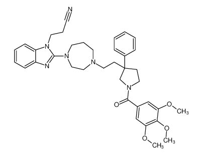 Pyrrolidine,3-[2-[4-[1-(2-cyanoethyl)-1H-benzimidazol-2-yl]hexahydro-1H-1,4-diazepin-1-yl]ethyl]-3-phenyl-1-(3,4,5-trimethoxybenzoyl)- CAS:192939-14-3 manufacturer & supplier