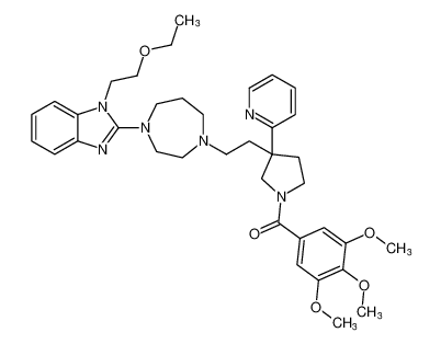 (3-(2-(4-(1-(2-ethoxyethyl)-1H-benzo[d]imidazol-2-yl)-1,4-diazepan-1-yl)ethyl)-3-(pyridin-2-yl)pyrrolidin-1-yl)(3,4,5-trimethoxyphenyl)methanone CAS:192939-18-7 manufacturer & supplier