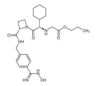 propyl ((R)-1-cyclohexyl-2-((S)-2-((4-(N-hydroxycarbamimidoyl)benzyl)carbamoyl)azetidin-1-yl)-2-oxoethyl)glycinate CAS:192939-55-2 manufacturer & supplier