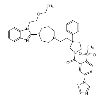 (3-(2-(4-(1-(2-ethoxyethyl)-1H-benzo[d]imidazol-2-yl)-1,4-diazepan-1-yl)ethyl)-3-phenylpyrrolidin-1-yl)(2-(methylsulfonyl)-5-(1H-tetrazol-1-yl)phenyl)methanone CAS:192939-59-6 manufacturer & supplier