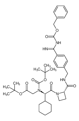 tert-butyl N-((R)-2-((S)-2-((4-(N-((benzyloxy)carbonyl)carbamimidoyl)benzyl)carbamoyl)azetidin-1-yl)-1-cyclohexyl-2-oxoethyl)-N-(tert-butoxycarbonyl)glycinate CAS:192941-14-3 manufacturer & supplier