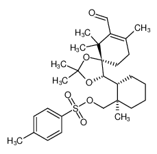 1,3-Dioxaspiro[4.5]dec-7-ene-7-carboxaldehyde,2,2,6,6,8-pentamethyl-4-[(1R,2R)-2-methyl-2-[[[(4-methylphenyl)sulfonyl]oxy]methyl]cyclohexyl]-, (4S,5S)-rel- CAS:192987-16-9 manufacturer & supplier