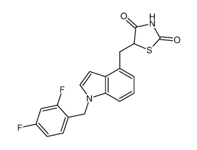 5-((1-(2,4-difluorobenzyl)-1H-indol-4-yl)methyl)thiazolidine-2,4-dione CAS:192994-51-7 manufacturer & supplier